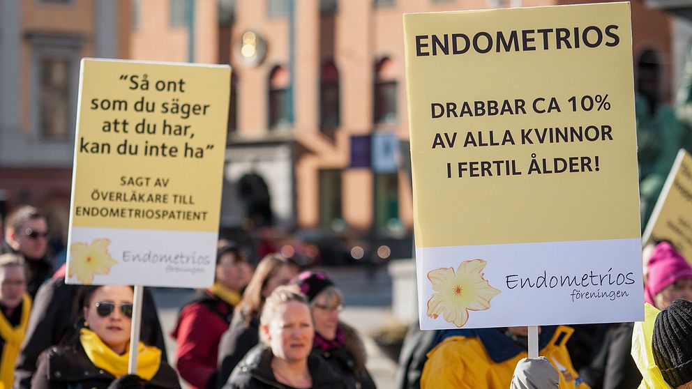 Den första så kallade ”Gula promenaden” för att uppmärksamma kvinnosjukdomen endometrios ägde rum i Stockholm i fjol.