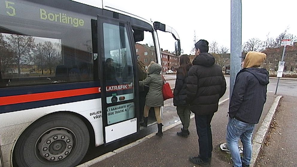 Dalatrafik buss passagerare