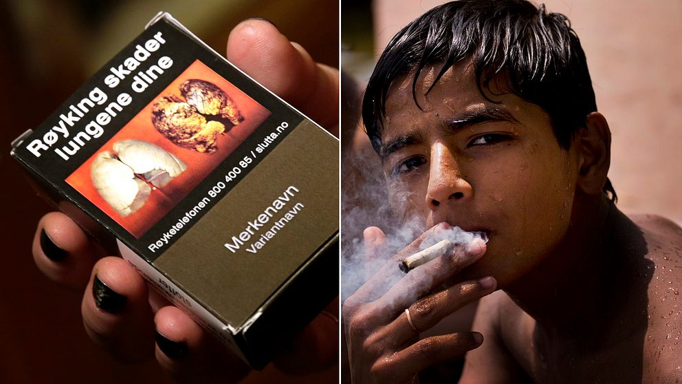 I Norge är man nära att införa neutrala förpackningar till cigaretter, men när västvärldens länder tar krafttag mot rökning så storsatsar tobaksindustrin på marknadsföring i låglöneländer med målet att att locka unga potentiella rökare.
