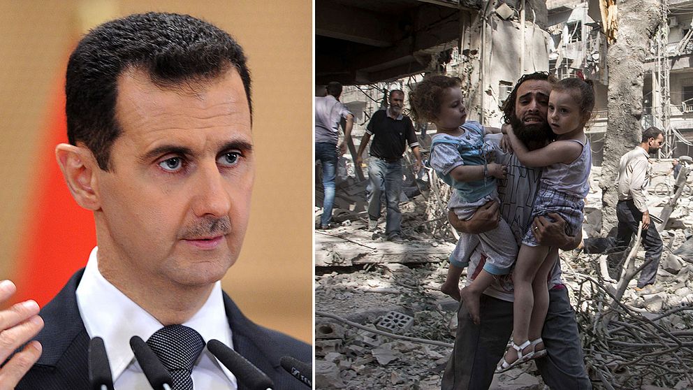 Den syriske presidenten Bashar al-Assad anklagas för att ”utrota” civilbefolkningen.