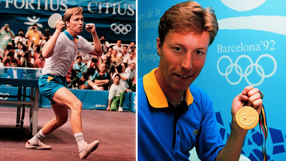 J-O Waldner vann OS-guld i Barcelona 1992. Foto: TT.
