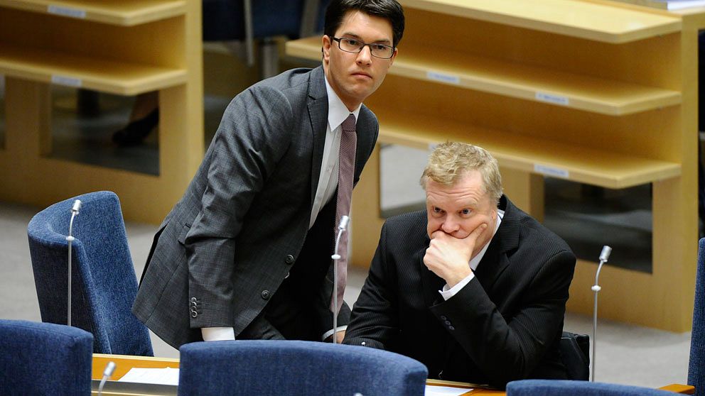Partiledare Jimmie Åkesson och riksdagsman Lars Isovaara.
