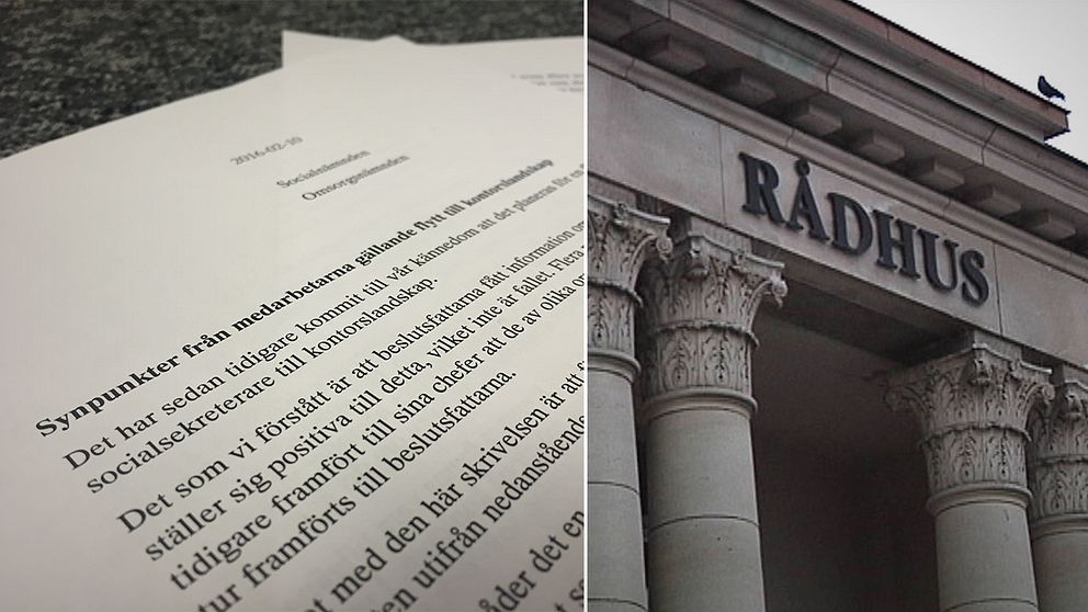I ett brev varnar Karlshamns socialsekreterare över konsekvenserna av en flytt till kontorslandskap.