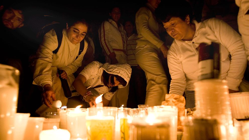 Ljusmanifestation mot våldet i Mexiko (arkivbild).