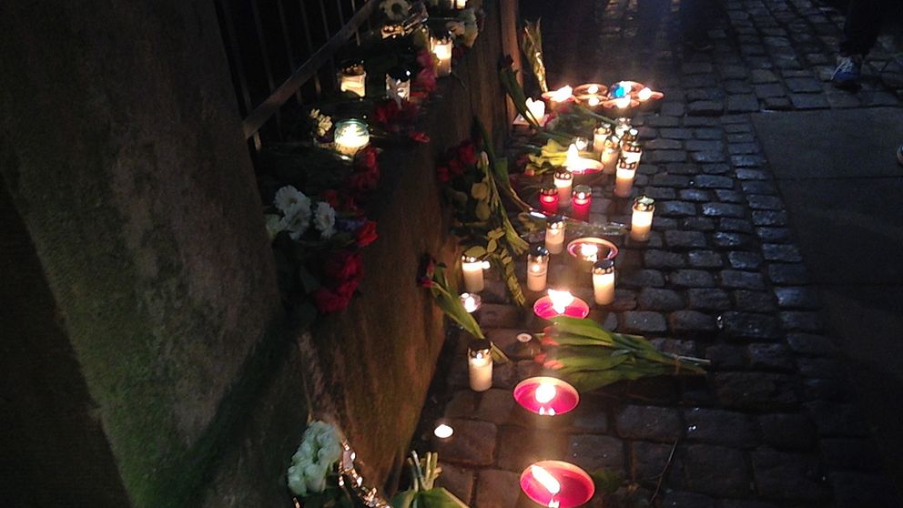 Ljusmanifestation i Köpenhamn.