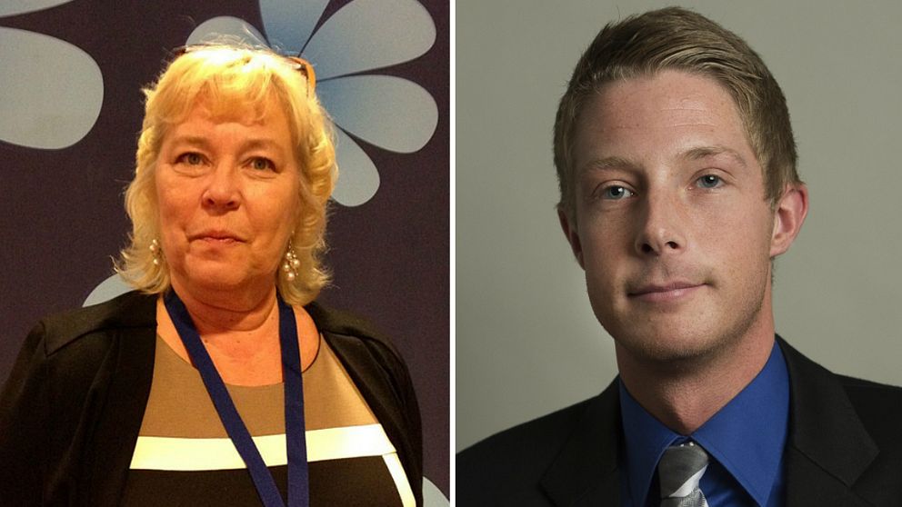 Johan Nissinen och Anne Karlsson har kampanjat för Sverigedemokraterna i Jönköping.