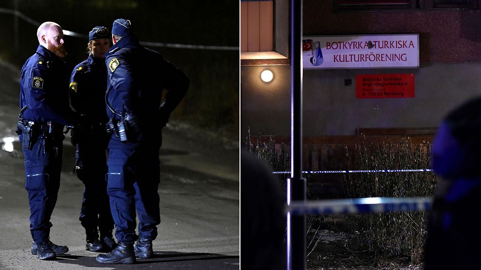 Strax efter klockan halv tio på onsdagskvällen fick polisen in det första samtalet från en person som sade sig ha hört en kraftig smäll vid Botkyrkas turkiska kulturförening i Fittja.