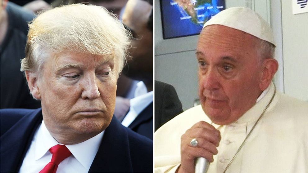 Påve Franciskus ger sig in i debatten om presidentkandidaten Donald Trump.