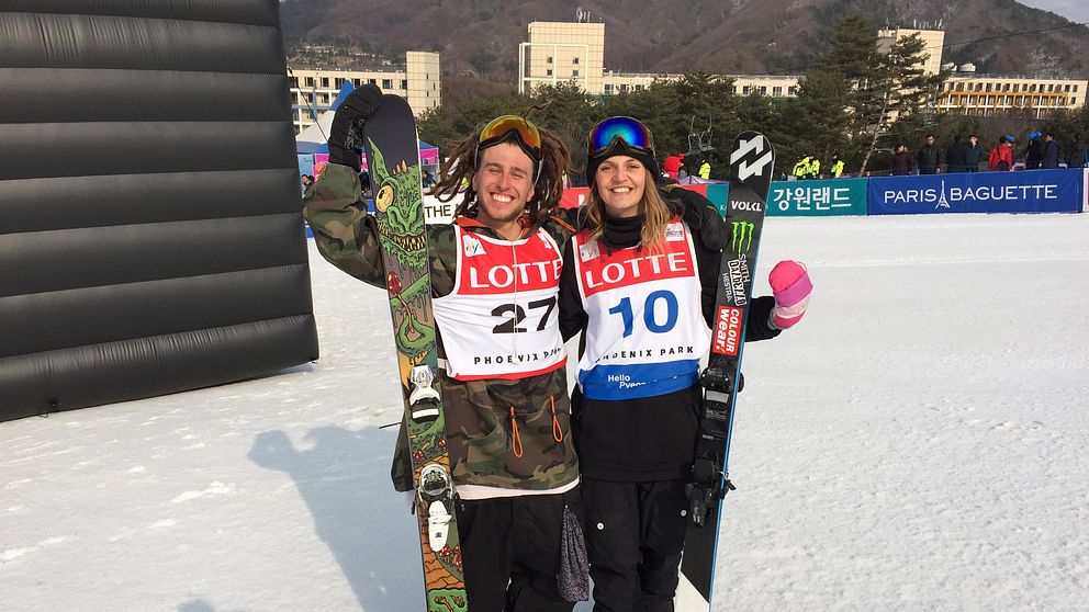 Henrik Harlaut och Emma Dahlström tog sig upp på pallen i Sydkorea.
