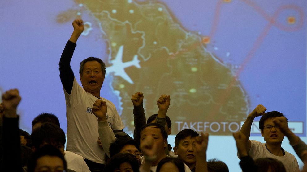 Anhöriga till passagerare ombord på det försvunna flygplanet MH370