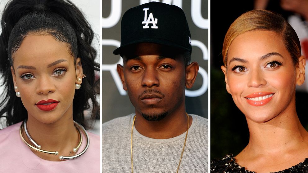 Rihanna, Kendrick Lamar, Beyonce är tre av anledningarna till att Hiphop och R&B är största genren i USA i dag.