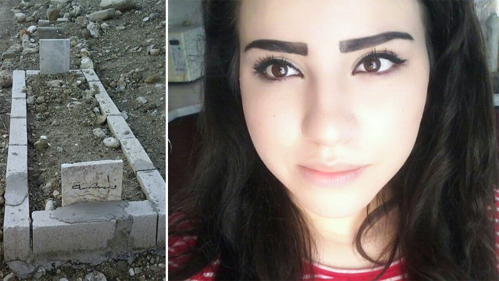 Raghad Abboud och hennes grav vid gränsen mellan Syrien och Turkiet.