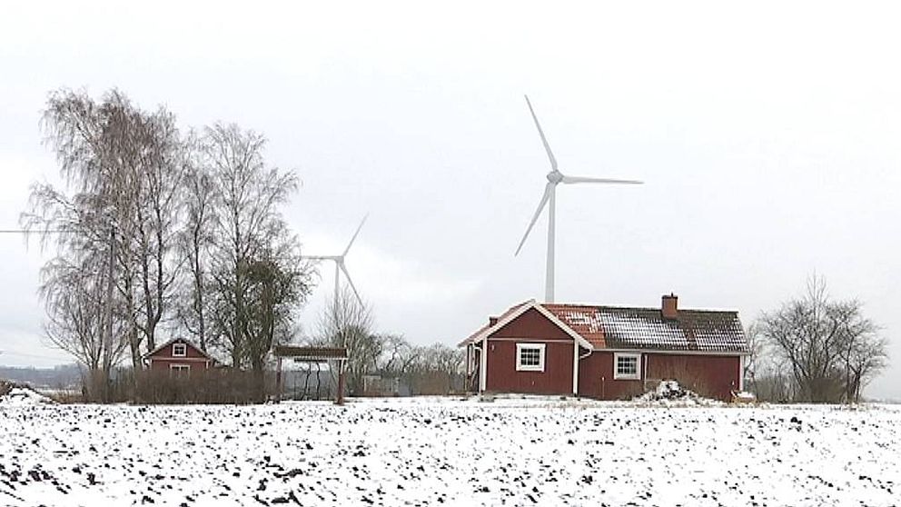 Vindkraftverk på östgötaslätten