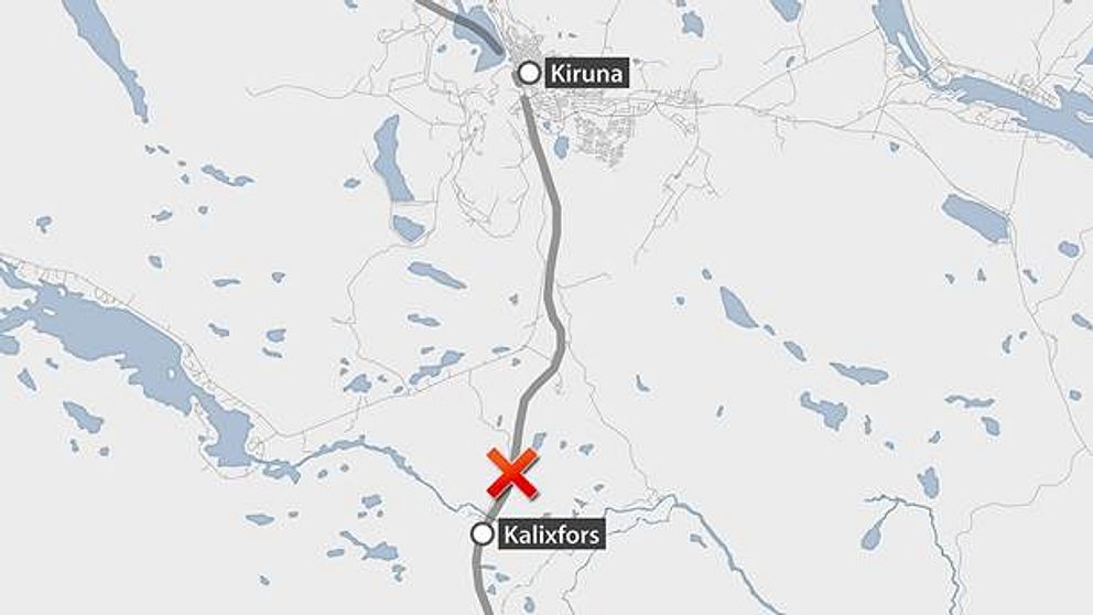En karta på Kiruna