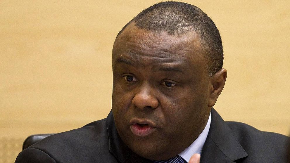 Jean-Pierre Bemba, Kongo-Kinshasas tidigare vicepresident, i Internationella brottsmålsdomstolen (ICC) i Haag i Nederländerna.