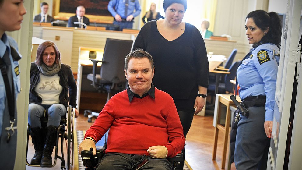 Andreas Thörn under dagens förhandling i Svea hovrätt.