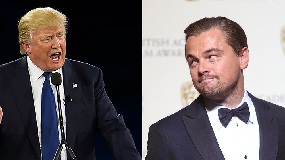 Donald Trump och Leonardo DiCaprio.