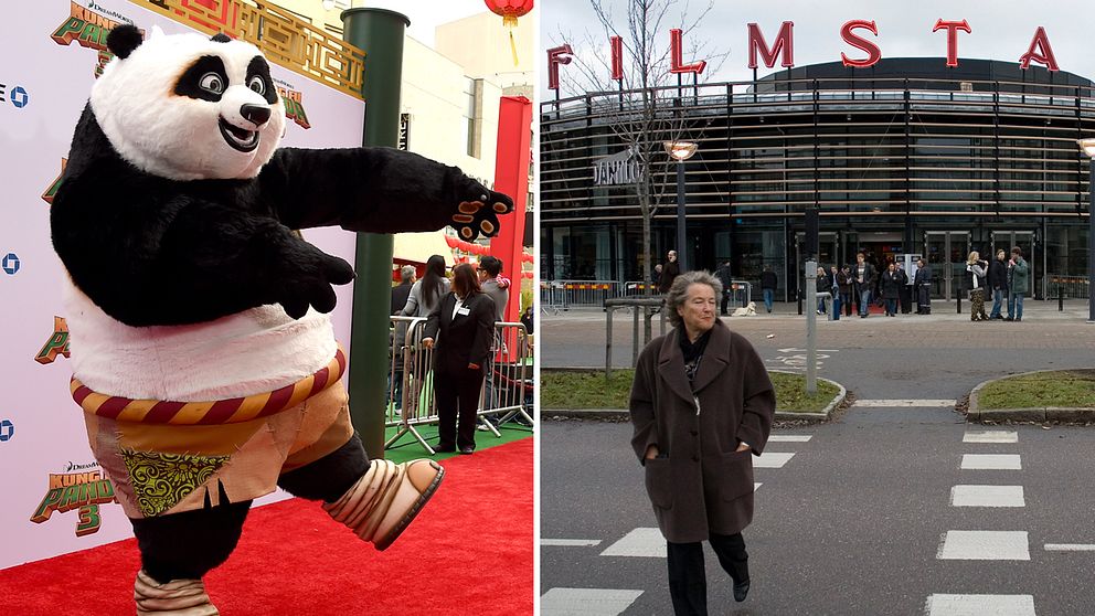 Kungf fu panda och biografen Bergakungen i Göteborg.