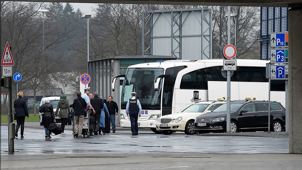 Flyktingarna anländer till Hannover