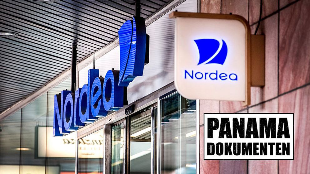 En neonskylt med texten Nordea