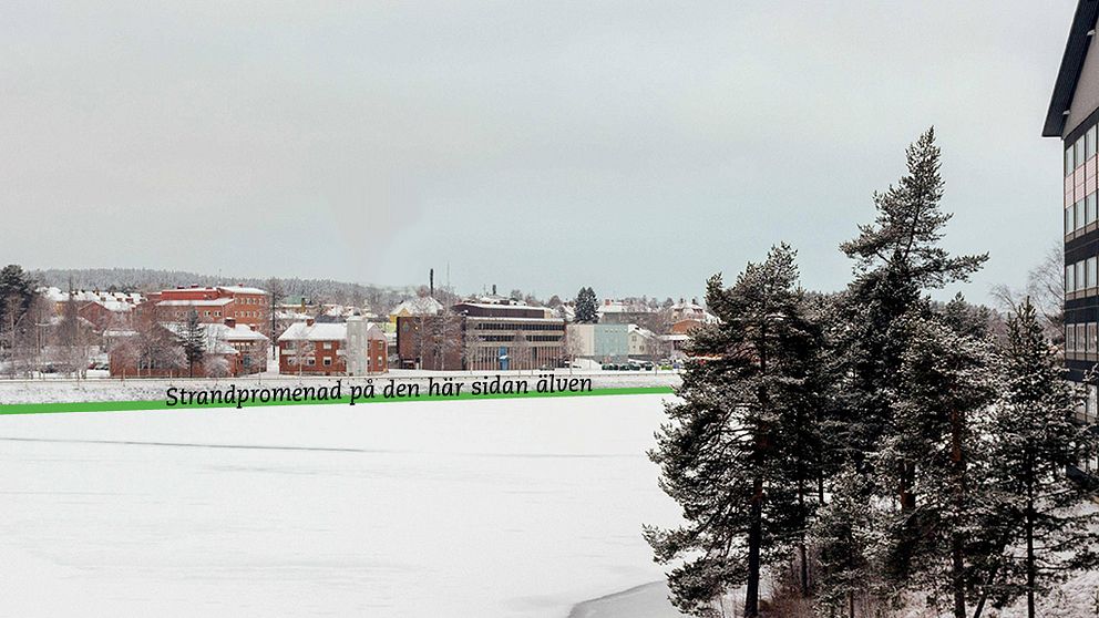 lycksele strandpromanad snabbt illustrerad av SVT Västerbotten