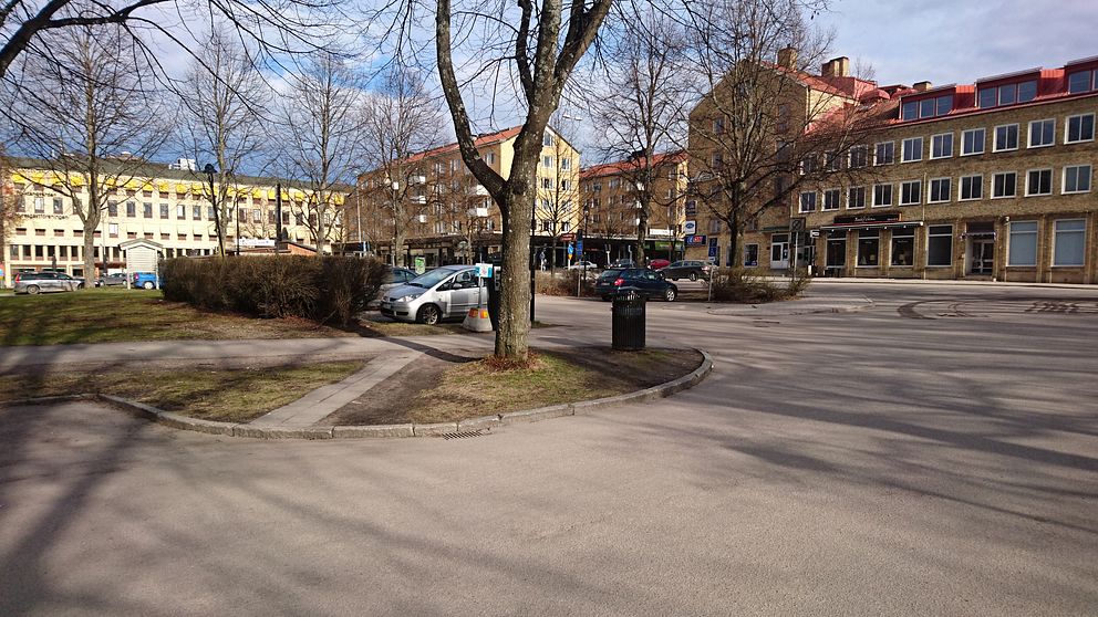 Slottsparkeringen i Gävle.