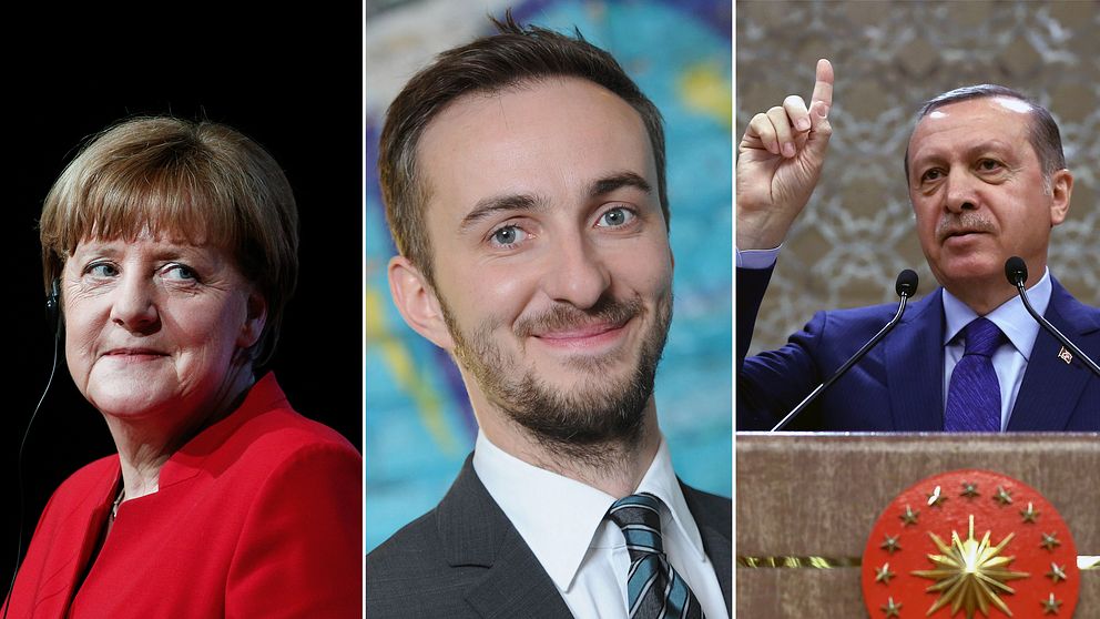 Merkel, Böhmermann och Erdogan.