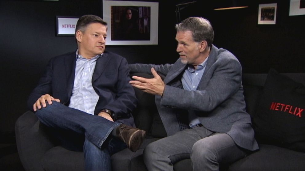 Netflix innehållschef Ted Sarandos och vd Reed Hastings.