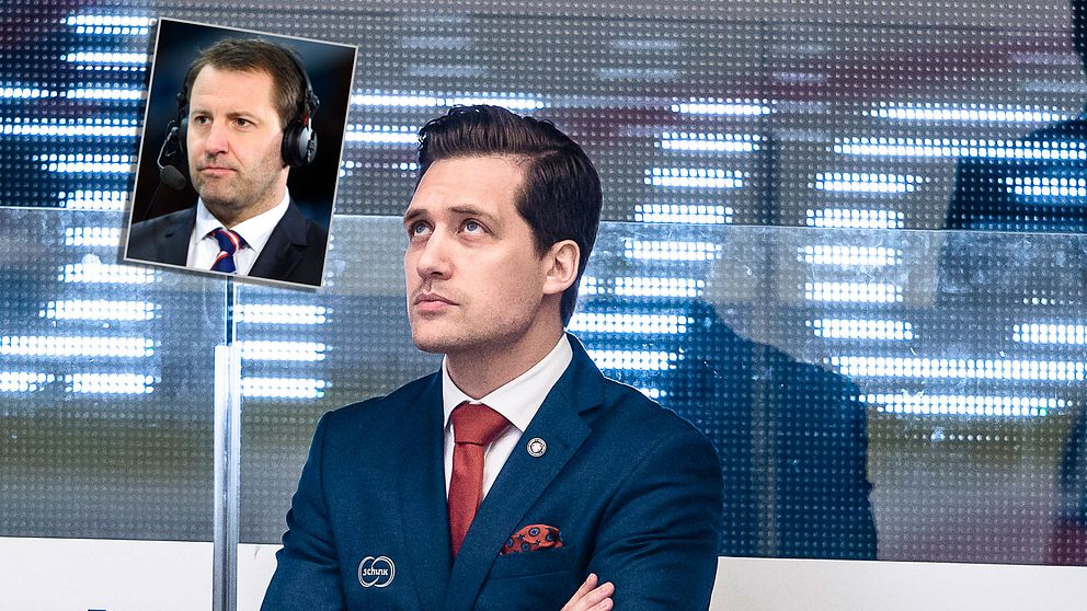 SVT:s hockeyexpert Mikael Renberg (infälld bild) hyllar Växjös coach Sam Hallam.