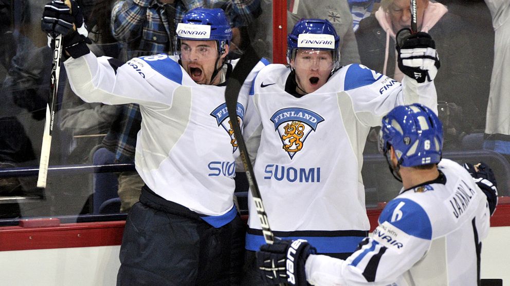 Finskt jubel i hockey-VM.