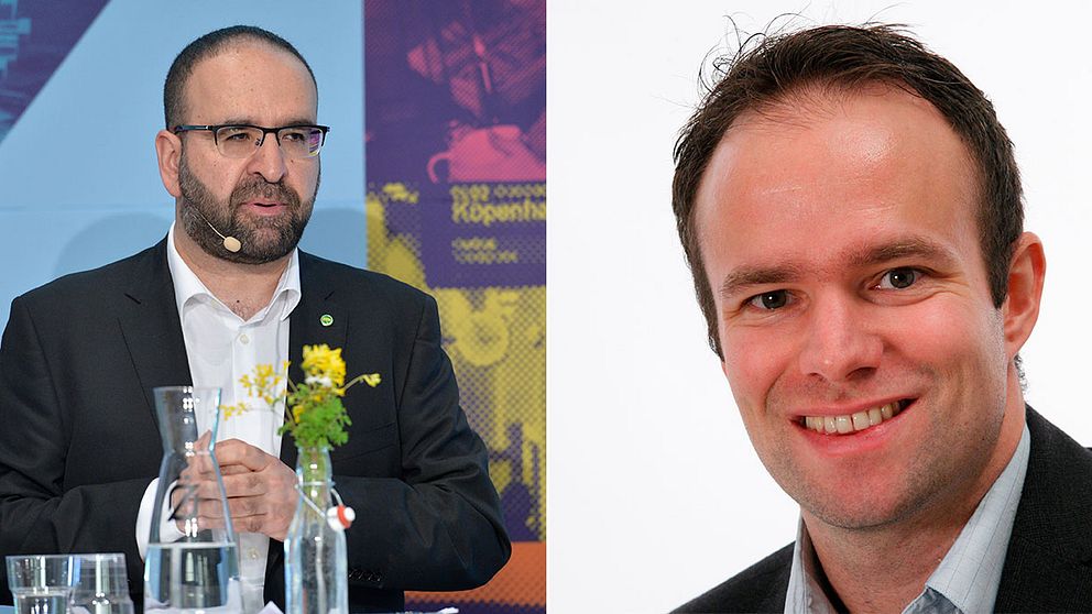 Mehmet Kaplan, bostadsminister, till vänster. Till höger Anders Persson, doktor i statsvetenskap och Mellanösternexpert.