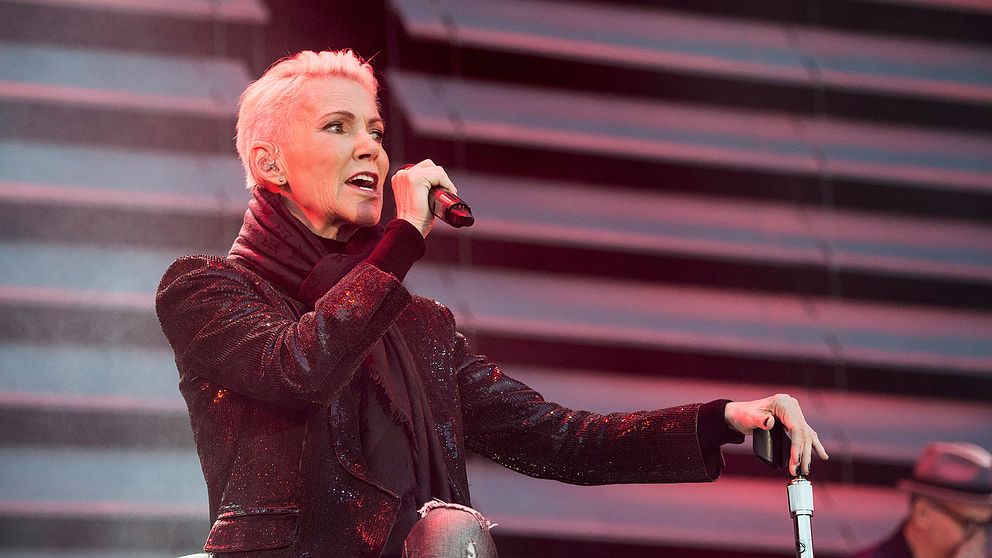 Marie Fredriksson i Roxette under bandets konsert i Kalmar 2015.