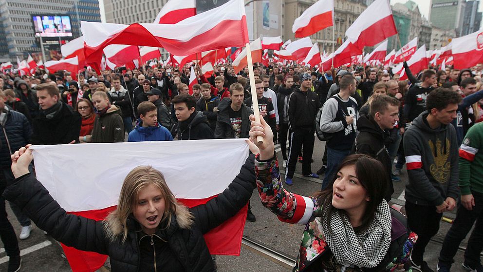 Polens självständighetsmarsch 2015 gick under parollen ”Polen åt polackerna” och arrangerades av flera högerextrema organisationer.