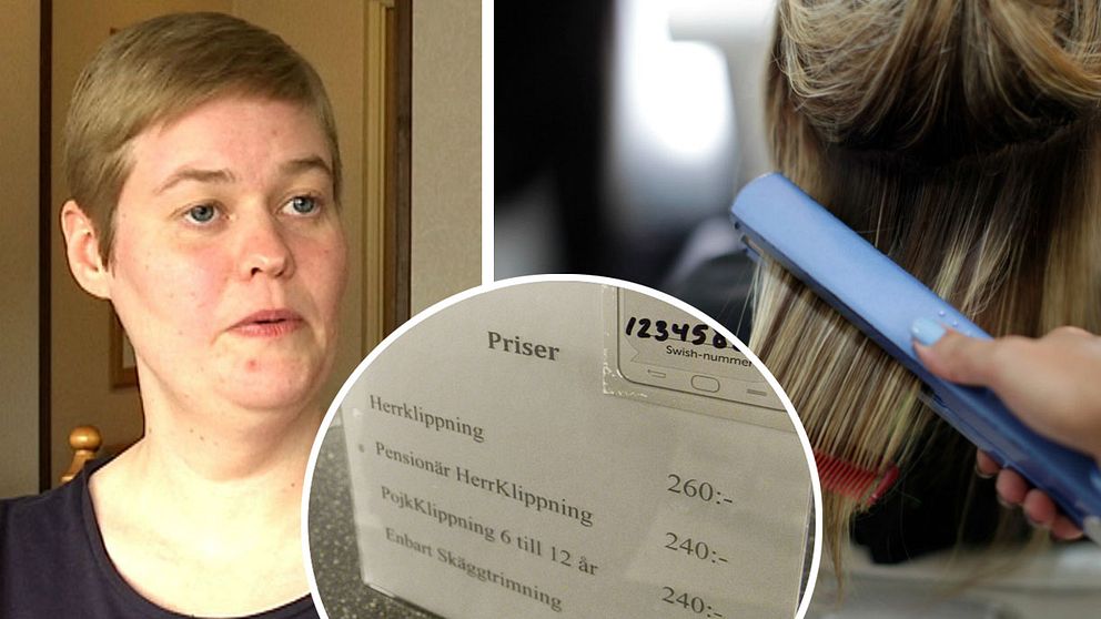 Angelica Arendell från Nybro är kritisk mot att det fortfarande är många frisörer som tar olika betalt för dam- och herrklippningar.