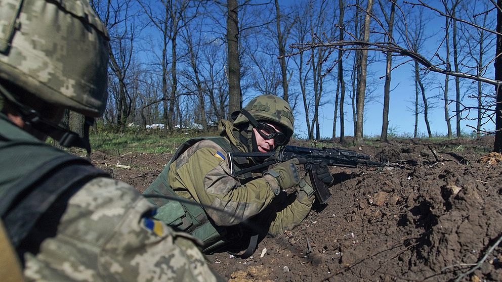 Ukrainska soldater i östra Ukraina.