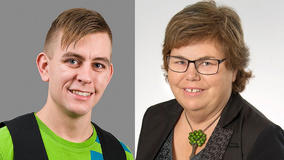 Robert Damberg och Maria Gardfjell från Miljöpartiet Uppsala.