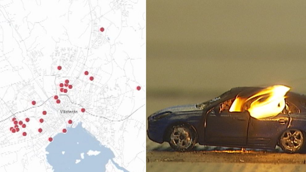 Bilbränder i Västerås