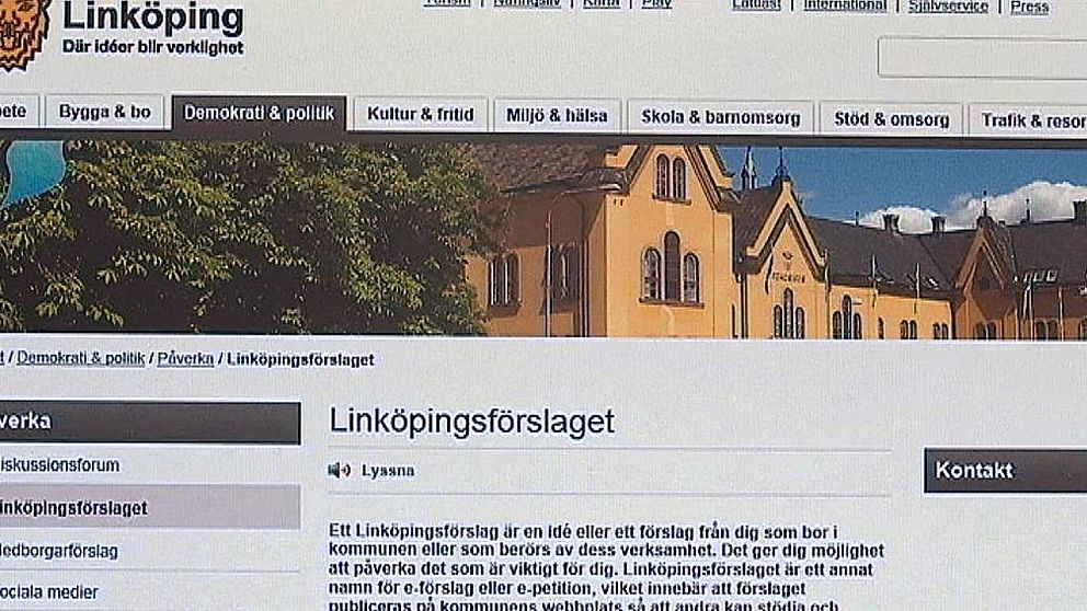 hemsida websida Linköpings kommun