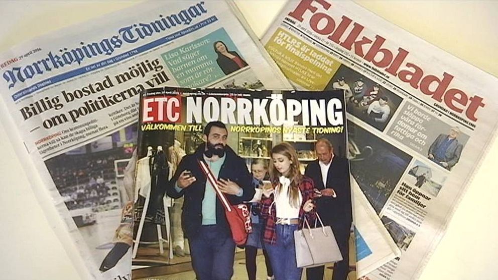 STC, Norrköpings tidningar och Folkbladet.
