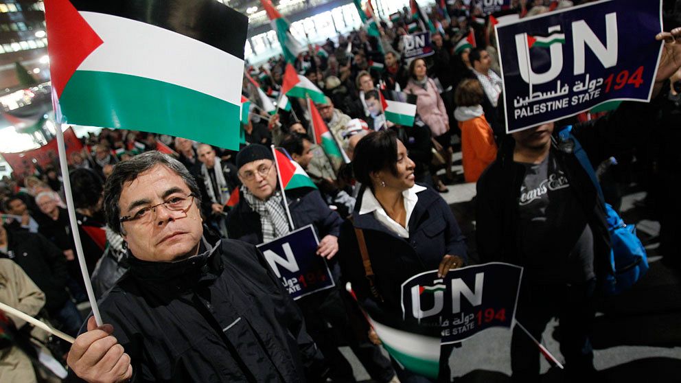 Många har kämpat för att Palestina ska få plats i FN. Här en manifestation i Stockholm 2011.