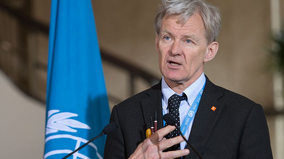 Jan Egeland som leder FN:s humanitära hjälpinsatser i Syrien.