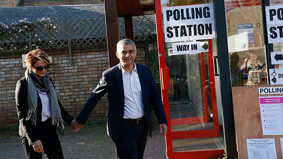 Labours Sadiq Khan kan komma att bli borgmästare i London.