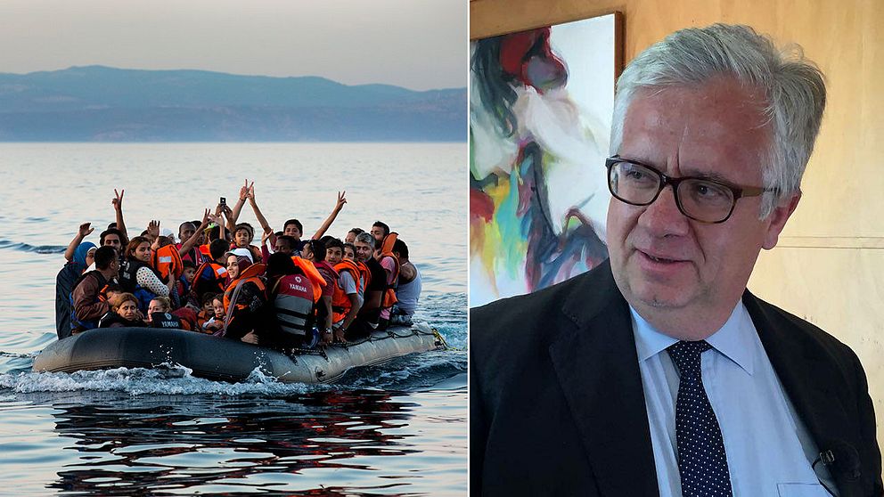 Flyktingar som anländer till grekiska Lesbos och Portugals migrationsminister som gärna ser att fler flyktingar kommer till landet.