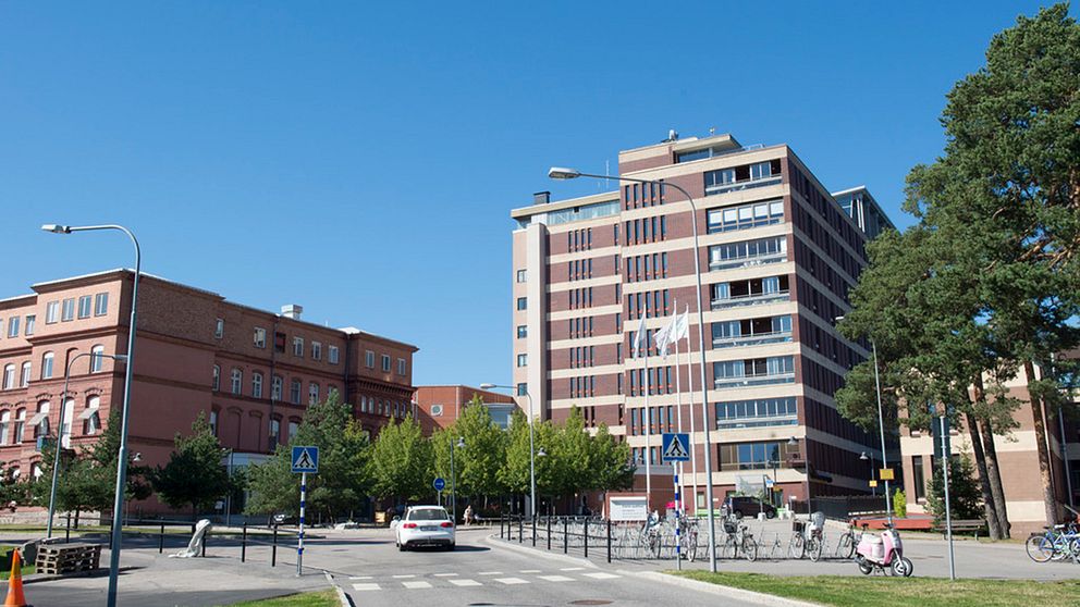 På bilden syns exteriör på Gävle Sjukhus sommartid.