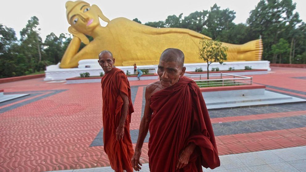Buddhisterna i Bangladesh utgör en procent av befolkningen. Bilden är från ett tidigare tillfälle och har ingen koppling till den aktuella händelsen. Arkivbild.