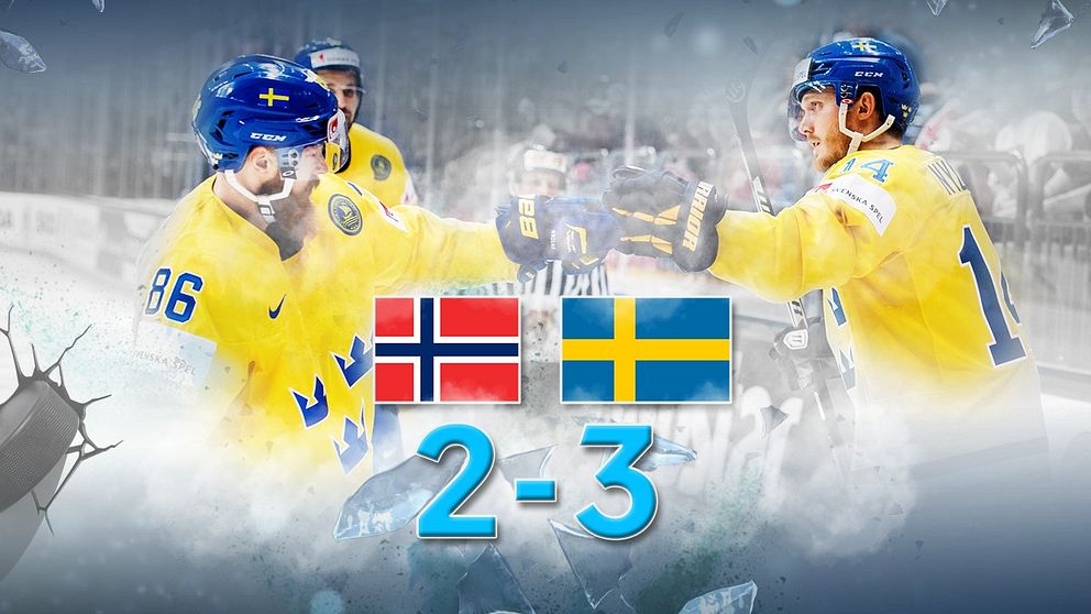 Tre Kronor besegrade Norge med 3-2 i gruppspelet.