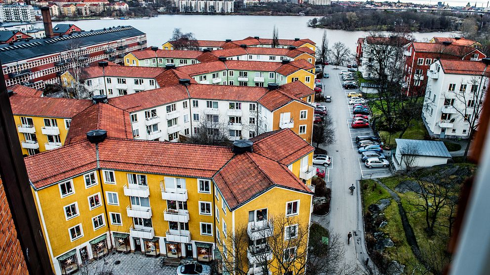 Vy över stadsdelen Gröndal i Stockholm