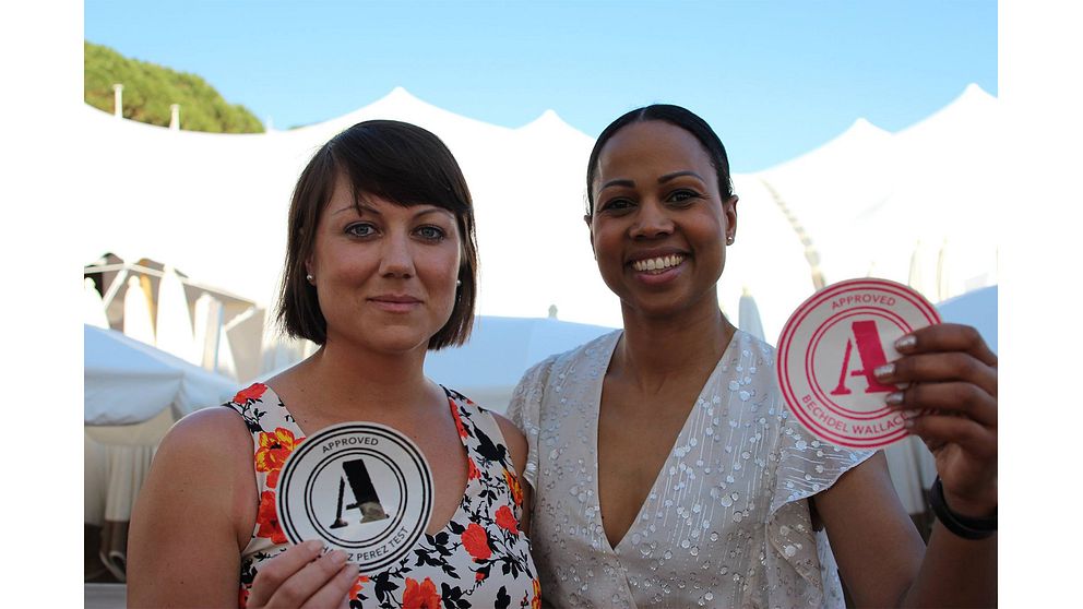 Ellen Telje och kultur- och demokratiminister Alice Bah Kuhnke på plats på filmfestivalen i Cannes.