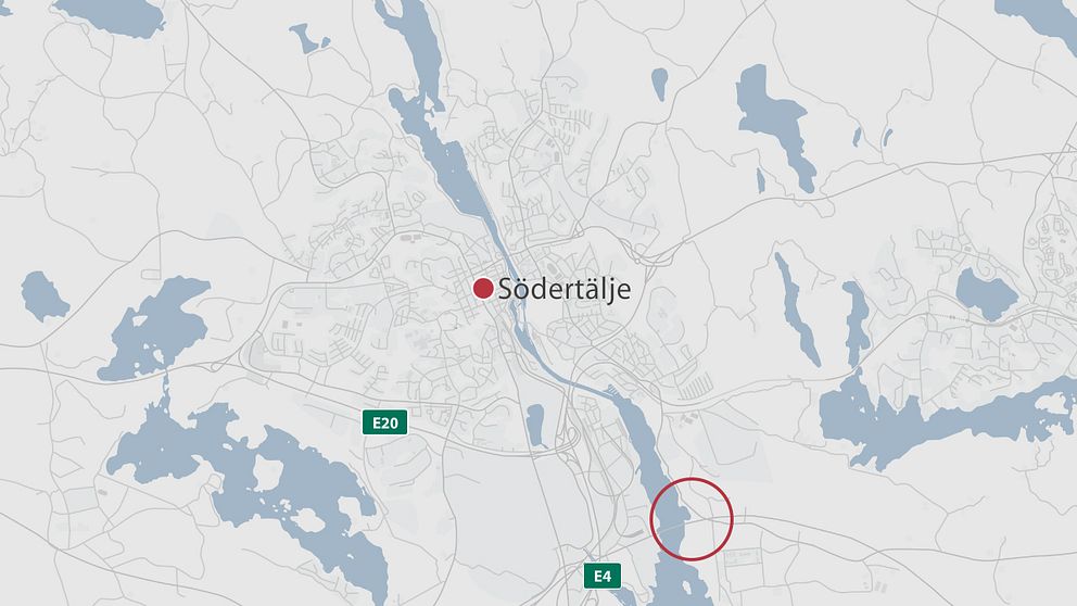 Karta över Södertälje.