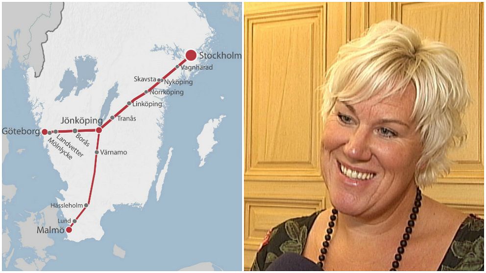 Ostlänkens dragning och Kristina Edlund (S) kommunalråd Linköping